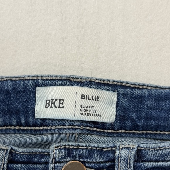 BKE Buckle Billie Flare Blue Jeans 26 Women's High Rise Stretch - Picture 2 of 8